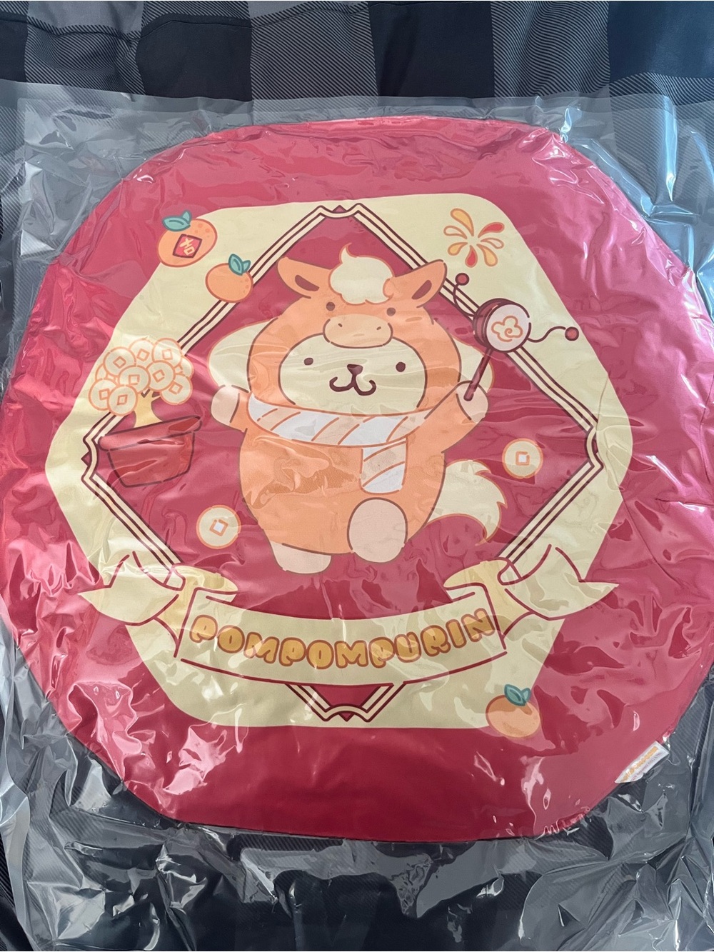 Sanrio Pompompurin Red Decorative Pillow